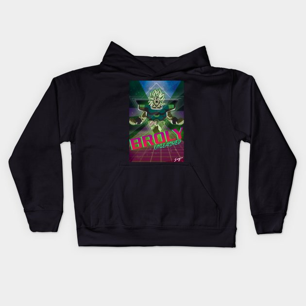 Broly Unleashed Kids Hoodie by invazive